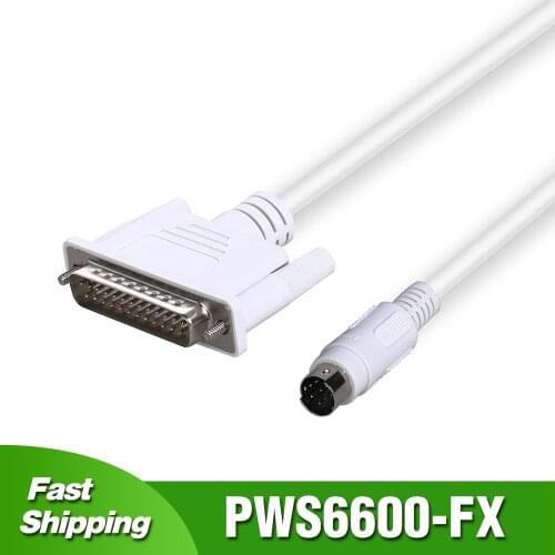 PWS6600-FX For HITECH PWS6600 Series Touch Panel HMI Connect FX2N/FX1N/FX1S Series PLC Programming Cable Download Line