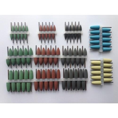 Sale Promotion 110pcs/11Set Assorted Dental SILICONE Polishers Resin Base Acrylic Polishing Burs 2.35mm