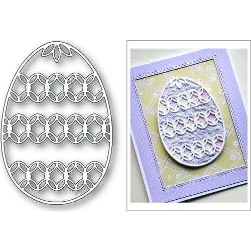 Christmas Lace Egg Shape 2020 New Metal Cutting Dies for Scrapbooking and Card Making Album Decorative Embossing Craft No Stamps