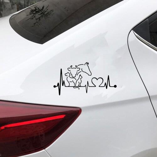 Modern Heart Animal Car Sticker Wall Decal Removable Vinyl Stickers Room Decoration Home Decal sv03