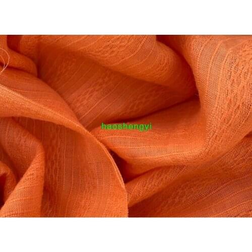 Foreign trade high-grade pure ramie striped jacquard fabric with soft feel