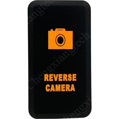 REVERSE CAMERA Push Button Switch Orange LED For Toyota Landcruiser Hilux FJ Cruiser ON OFF Switch With Wire 12 Volt 3Amp