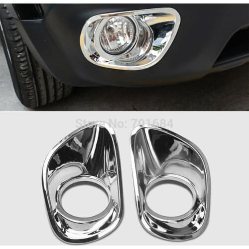 2 X Front Chrome Fog Lamp Light Cover Molding Trim For Jeep Patriot 2011 2012 2013 2014 2015 2016
