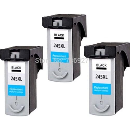 3X Compatible Ink Cartridge PG245 PG-245 XL For Canon Pixma MG2420 MG2924 MG2520 MG2920 inkjet printer