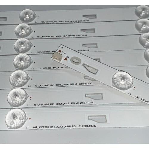 8PC LED Backlight strip 4 lamps 42CM 6V LED STRIP for TCL 43HR330M04A0 4C-B4304T-HR1 For L43F3800A L43F2800A D43A710 L43F2820E