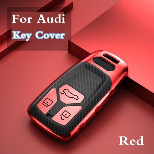Car Keychain for Audi A3 A8 A6L Q5 A5 A7 A8L A4L S5 S6 Key Cover Car-Styling Auto Protection Key Shell Cover Case