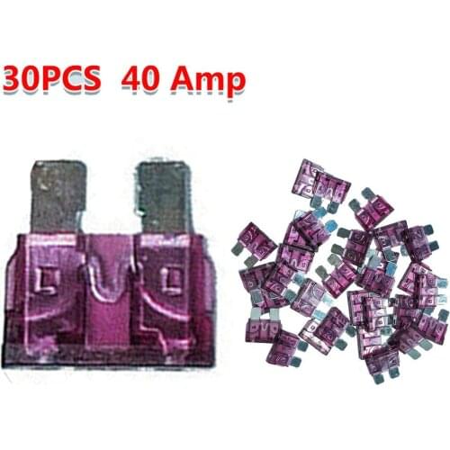30PCS Mini ATC Blade Car Fuse 40A For Auto Car Truck SUV Audio Car Styling Auto Safety Blade Fuses Accessories