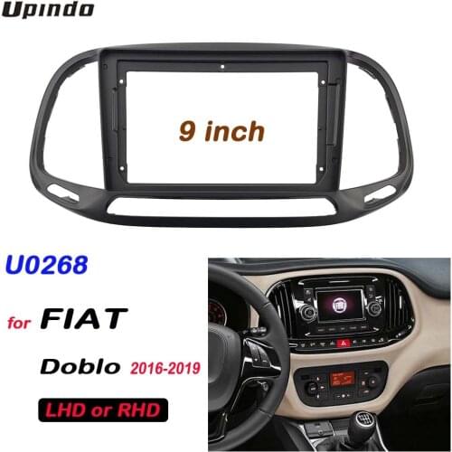 2 Din 9 Inch Car Radio Fascias for FIAT Doblo 2016+ Dashboard Frame ABS PC Installation DVD Gps Mp5 Android Multimedia Player