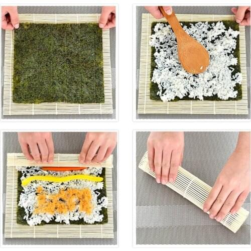 Bamboo Mats Chicken Roll Hand Maker Kitchen Japanese Sushi Maker Tool DIY Onigiri Rice Roller Professional Grade Kitchen