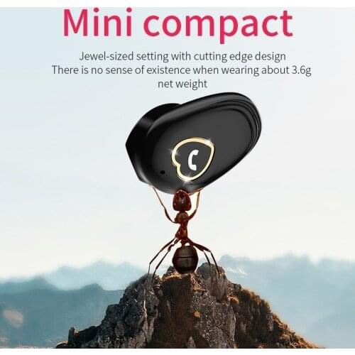 Wireless Earphones Bluetooth Single Mini Earphone Call Function BT Headset Ultra-long Standby Stereo Earbuds For PC Smartphone
