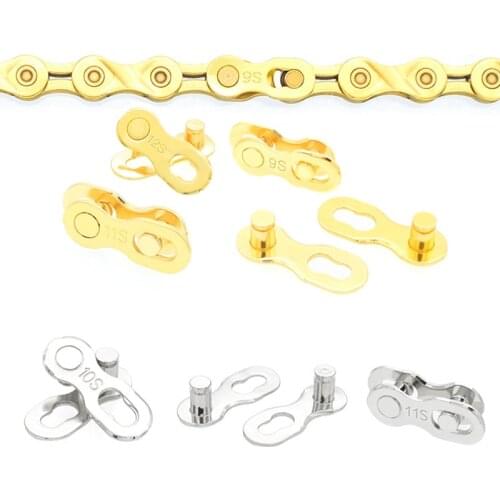 1 Pair Bicycle Chain Master Link 6/7/8/9/10/11/12 Speed Missing Link Chain Quick Link 10s 11s Silver Gold Fit for MTB Road Bike