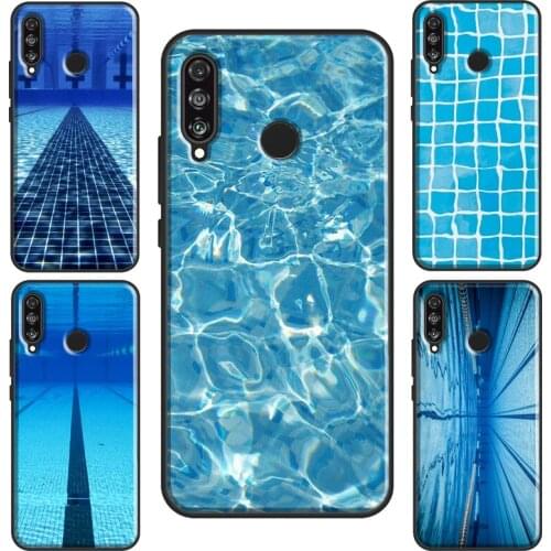 Swimming Pool Water Case For Huawei P30 Lite P20 P40 P Smart Y6 Y7 2019 Nova 5T Honor 8A 8X 9X 10i 20 Pro