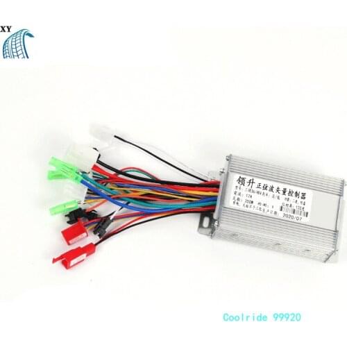 Coolride Manufacturer Wholesale 36/48V 6-Tube 350W Ultra Quiet Sine Wave Controller Two Wheel Electric Vehicle Motor Controller