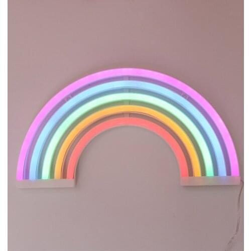 Baby Rainbow LED Toys Night Sleep Light Children Kids Bedroom Wall Lighting Baby Birthday Toy Gift