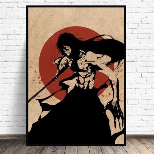 Ichigo Kurosaki Anime Art Print Wall Poster Living Room Decoration No Frame