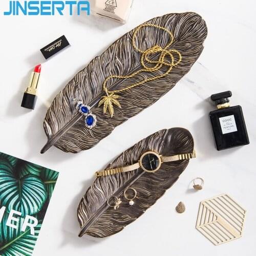 JINSERTA Antique Ceramic Storage Tray Jewelry Display Plate Dessert Fruit Cake Snack Plate Desktop Food Container Tray