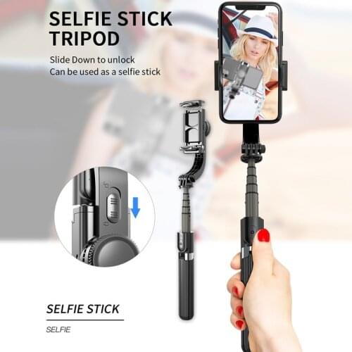 L08 3 in 1 Wireless Bluetooth Selfie Stick Anti-Shake Stabilizer Mini Tripod Extendable With Remote Control Shutter palo selfie