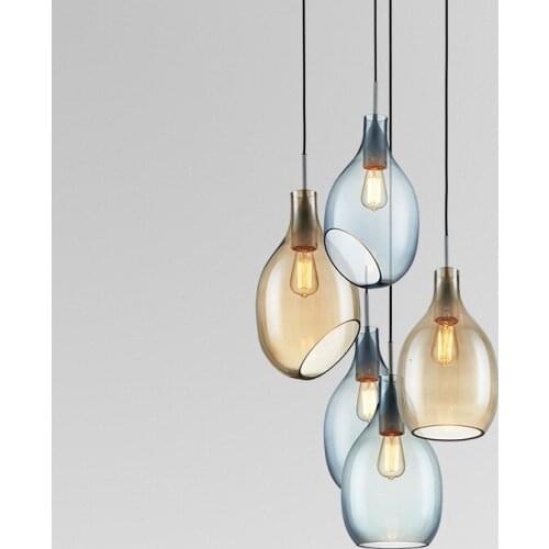 Concise Designer Originality Personality Food A Living Room Bar Counter Bedroom Bedside Single Head Colour Glass A Chandelier