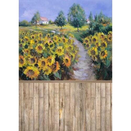 LIFE MAGIC BOX Estudio Fotografico Portatil Backdrop Sunflower Wood Floor Photo Panel