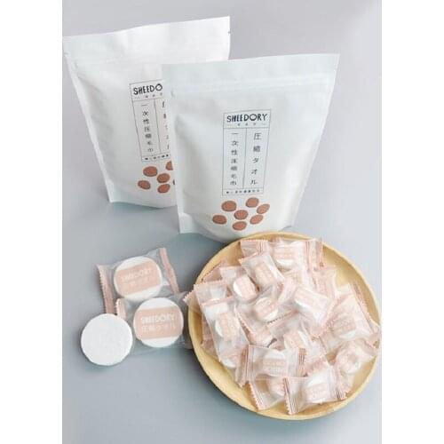 Pure Cotton Compressed Portable Travel Face Towel Water Wet Wipe Washcloth Napkin Outdoor Moistened Tissues