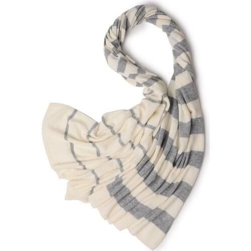 Autumn Winter new two-color striped cashmere warm scarf Korean ladies shawl dual-use Wrap Women Cashmere Scarf