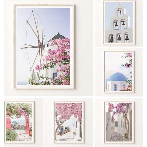 Printing in Santorini, Greece | Greece | Flowers | Modern Murals | Instant Downloads | Greek Architecture | Terracotta Warriors