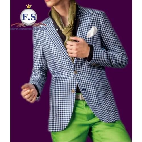 Made to measure casual blazer with pure cotton stripes