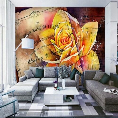 Drop Shipping Custom Photo Wallpaper Beautiful European Flower Background Wall Background Murals Guest Room Decorative Wallpaper