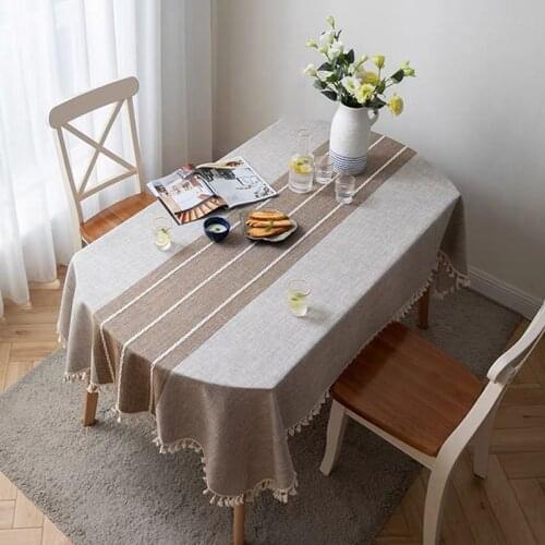 Senric Aurora Linen Tablecloths On The Table