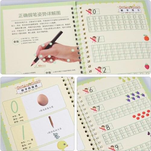 3d Copybook For Calligraphy Numbers 0-10 Handwriting Copybook Toys Writing Childrens Book Preschool For Kids Books Practic F4F0