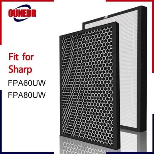 HEPA Carbon Filter FZ-A60HFU/ FZ-A80HFU FZ-A60DFU/ FZ-A80DFU for Sharp FP-A60UW FP-A80UW Air purifier Parts