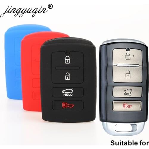 Jingyuqin 30pcs/lot Smart Remote Car Key Case Silicone Cover 4 Button for Kia K7 Cadenza 2013 - 2016