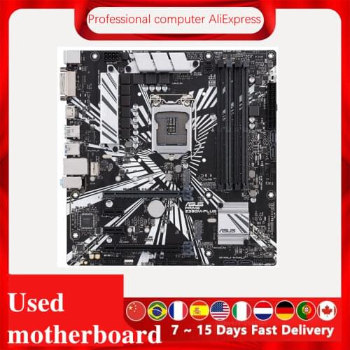 For Asus PRIME Z390M-PLUS Original Used Desktop Intel Z390 Z390M DDR4 Motherboard LGA 1151 i7/i5/i3 USB3.0 SATA3