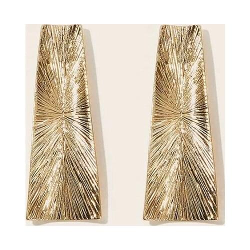 Personality Distortion Gold Earrings for Women Fashion Jewelry 2021 Vintage Dangle Earring Square Accessories Mujer Bijoux Femme