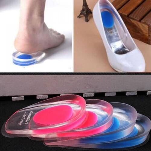 1 Pair Men Women Silicon Gel heel Cushion insoles soles relieve foot pain protectors Spur Support Shoe pad High Heel Inserts