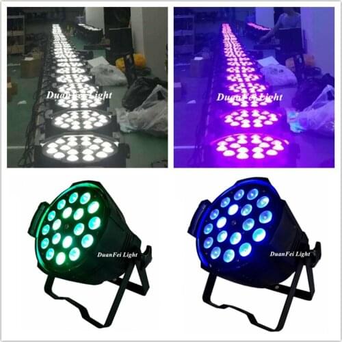 10pcs/lot 18x18w rgbwa uv 6in1 led zoom par dmx wash zoom lyre uplights stage washer wall led par rgbwa uv 18watt