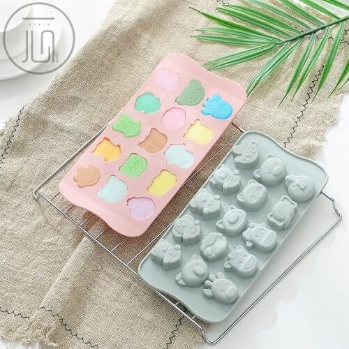 15 Grids Cartoon Silicone Ice Cube Mold Chocolate Mold Tray DIY Kitchen Baking Tools AT34