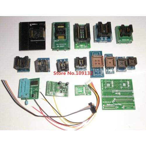 17pc TSOP56 SOP44 TSOP48 TSSOP28 SOP28 SOP20 SOP16 SOP8 PLCC44 32 KB9012 ICSP ITE Adapter socketfor RT809H EMMC NAND Programmer
