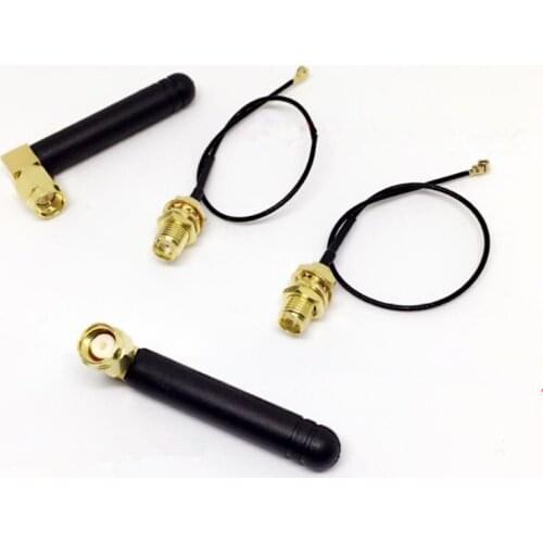 2pcs/lot 15 Cm IPX To SMA Connector 900-1800Mhz Hign Gain 2dBi GSM/GPRS Elbow Glue Stick Antenna Communication Module