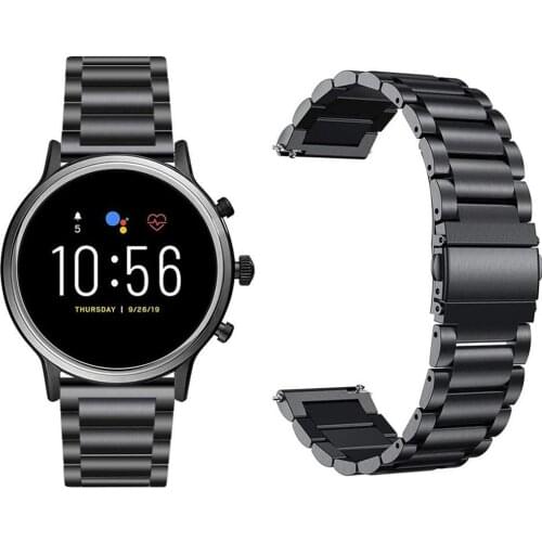 22MM Stainless Steel Watch Straps For Fossil Gen 5 Carlyle HR Julianna HR Band for Fossil Sport 43mm / Q Explorist HR Gen 4 Belt