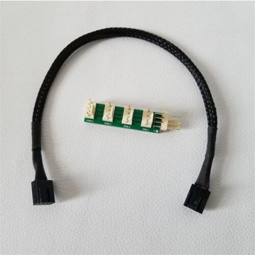 Chassis Temperature Control 4Pin Power Cable PWM Fan Hub Wire Support Multi-Channel Fan Module