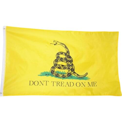 90*150cm American Gadsden Yellow Snake Flag Dont Tread On Me Tea Party Rattle Snake Gadsden Flag