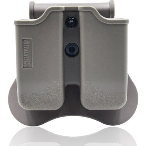 Amomax Tactical Double Magazine Pouch for Tokyo Marui/WE/ KJW/KSC/KWA 1911 Mags - Tan