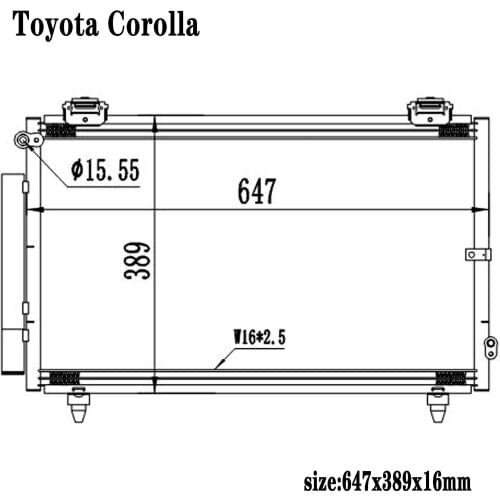 Car A/C Condenser For Toyota Corolla/Fieldr/Runx/Allex/Spacio/Will VS 01- 884501-2241 884501-2240 8845012241 8845012240