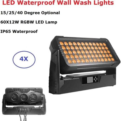 Free Shipping 60X12W RGBW 4IN1 LED Wall Wash Lights DMX Line Bar Wash Wall Lights Indoor / Outdoor Use LED Stage Effect Lights