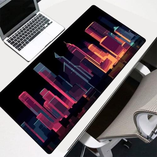 Mairuige Mousepad Triangle City Large Mouse Pad Computer Notebook Non-slip Wireless Charging Mouse Pad Desk Mat Gaming Desk