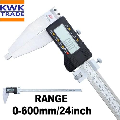 Digital Caliper 600mm 24inch Long Range Metric Inch Gauge 0-600mm Vernier Calipers Stainless Steel Micrometer Measuring Tools
