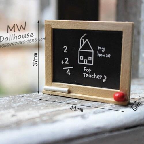 1:12 Wooden Mini Chalkboard Model Dollhouse Miniatures Accessories DIY Childrens Room Accessories Small Blackboard