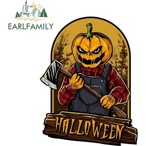 EARLFAMILY 13cm x 9.8cm for Pumpkin Killer Car Stickers Creative Custom Printing Scratch-proof Waterproof Vinyl Vehicle Decal