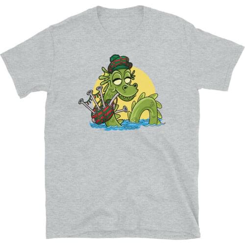 Scotland Loch Ness Monster Bagpipe Tartan Day Short-Sleeve Unisex T-Shirt